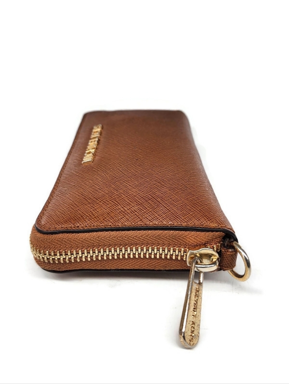 Michael Kors Jetset Tan Saffiano Leather Travel Continental Zip-Around Wallet - Picture 3 of 14